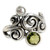 Artisan Handmade .925 Sterling Silver Peridot Cultured Freshwater Pearl Cocktail Ring Artisan Crafted Green White Indonesia Flash Birthstone 'Cloud Song'