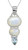 Rainbow Moonstone & Blue Topaz Solid 925 Sterling Silver Chain Pendant