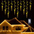 Icicle Christmas Lights, 29.5ft 360 LED Connectable Icicle String Lights with 60 Drops, Window Curtain Fairy Lights with 8 Modes, Icicle Fairy Twinkle Lights for Christmas Decorations (Warm White)