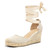 Women's Espadrille Platform Wedge Sandals Closed Toe Ankle Strap Lace up Summer Shoes