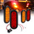 TRUE MODS 2 Red + 2 Amber 6" Oval LED Trailer Tail Light Kit [DOT FMVSS 108] [Grommets & Plugs Included] [IP67 Waterproof] [Stop Turn Tail Park] Marine Trailer Brake Lights for Boat Trailer RV Truck