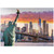 Statue of Liberty and New York City Skyline at Sunset USA - Premium 1000 Piece Jigsaw Puzzle for Adults