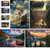 4 Pack 1000 Pieces Bookself Canal & Sailboat & Moraine Lake in Banff Puzzles, UK Ship & National Park Jigsaw Puzzles for Adults 1000 Pieces and Up, Gifts for Women & Men