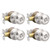 4 Pack Privacy Door Knobs Brushed Nickel Interior Door Knob with Lock Keyless Privacy Knobs for Bedroom Bathroom Door Hardware