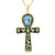Ankh Necklace Women Sterling Silver Egyptian Necklace Gold Ankh Cross Pendant for Men Women Ancient Egyptian Hieroglyphic Symbol with Turquoise Amulet Jewelry