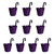 Flowerpot 10Pcs Hanging Flower Pots with Detachable Hook Metal Iron Bucket Planter for Railing Fence Balcony Garden Decoration
