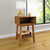 Nightstand, Mid-Century Modern Solid Wood Nightstand with Shelf, Side Table Storage for Bedroom, Kids Bedside End Table, Pecan