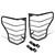 DNA Motoring TLG-018-BK Tail Light Cage Cover