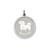 Sterling Silver Engravable Shih Tzu Disc Charm Pendant