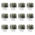 12-Pc,Square Drawer Pulls and Knobs,Handles for Cabinets and Drawers,Closet Door Knobs,Vintage Steam Trains