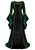 Witch Dress Women Renaissance Costumes for Women Dress Gothic Vampire Costume Outfit Medieval Dress Green and Black S