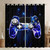 Galaxy Space Curtains Lightning Video Game Controller Curtain for Boys Bedroom 42W x 84L Gamer Curtains Kids Teens Gaming Curtains Star Universe Windows Treatment Drapes 2 Panels Navy Blue