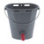 Plastic Lamb Feeder Bottle Easy Installation Milk Feed Barrel Lamb Feeder Bucket, 8L Feed Bucket for Livestock Milk Feeding Tool with 3 Teat Nipper for Livestock Milk Feeding