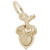Gold Plated Sterling Silver Acorn Charm Pendant