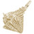 Gold Plated Sterling Silver Conch Shell Charm Pendant