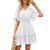 Women's Chiffon Dress Ruffle Summer Casual Sun Dresses V Neck Smocked Elastic Waist Tiered Midi Dress White Women's Chiffon Dress Ruffle Summer Casual Sun Dresses V Neck Smocked Elastic Waist Tiered Midi Dress White