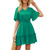 Women's Chiffon Dress Ruffle Summer Casual Sun Dresses V Neck Smocked Elastic Waist Tiered Midi Dress Green Women's Chiffon Dress Ruffle Summer Casual Sun Dresses V Neck Smocked Elastic Waist Tiered Midi Dress Green