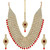 Indian Traditional Bollywood Collection Faux Kundan Pearl Layered Jewelry Necklace Set with Maang Tikka Earrings for Women Girls (Maroon) Indian Traditional Bollywood Collection Faux Kundan Pearl Layered Jewelry Necklace Set with Maang Tikka Earrings for Women Girls (Maroon)