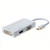 Mini DP to HDMI VGA DVI, CableCreation 3 in 1 Gold Plated Mini DisplayPort (Thunderbolt) to HDMI/DVI/VGA Adapter, for Mac Book, Imac, Mac Book Air, DP 1.2 Version/4Kx2K, White