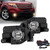 Fog Lights Lamps Assembly For 2013 2014 2015 Ford Explorer Replacement Kit with Switch&Wiring H11 12V 55W Halogen Bulb