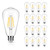 16 Pack LED Edison Bulbs 40W Equivalent, 4 Watt LED Filament Bulb, 2700K Soft Warm ST19 Light Bulb, 450LM E26 Vintage LED Bulbs for Ceiling Light Fixtures, Non-dim
