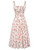 Floral Corset Dress for Women Midi Ruched Bust Summer Cottagecore Dresses Pink M