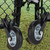 6" Gate Support Wheel Pack of 2, Gate Helper Wheel for Swing Metal Tube Gate with 1-5/8" Thru 2" Gate Frames, Heavy Duty Gate Wheel for Chain Link Fence, Prevent Gate from Dragging, Black