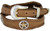 Western Texas Ranger Braided Leather Belt Star Rodeo Cowboy Conchos (Brown, 56)