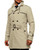 Men's Trench Coat Slim fit Double Breasted Notched Lapel Belted Windbreaker Long Jacket Casual Windproof Overcoat