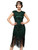 Women's 1920s Flapper Dresses Great Gatsby Dress Sequin Fringed Roaring 20s Cocktail Dress Green Medium