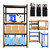 Garage Shelves 5 Tier Metal Shelving Unit Adjustable Storage Utility Rack Heavy Duty Storage Shelves for Garage Kitchen Shed Boltless Racking Shelves, H 59 x W 28 x D11 in, Black