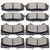 Ceramic Front Rear Disc Brake Pad Set fit for 2008-2011 2013-2019 for LEXUS LX570, 2008-2011 2013-2019 for TOYOTA Land Cruiser, 2008-2019 for TOYOTA Sequoia, 2007-2019 for TOYOTA Tundra