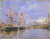 Boudin (Deauville, Flag-Decked Ships in the Inner Harbor, 1896) Canvas Art Print Reproduction (12.8x16.2 in) (32x41 cm)