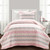 Sara Lily Reversible 3 Piece Quilt Set, Twin-XL, Pink