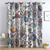 Flower Curtains for Bedroom Living Room, Ethnic Blackout Curtains 72 Inch Length 2 Panels Set, Thermal Insulated Grommet Drapes, Decorative Patterned Window Treatments