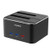 Hard Drive Docking Station, FIDECO USB 3.0 to SATA HDD Docking Station Dual-Bay External Hard Drive Dock with Offline Clone Function for 2.5"/3.5" SATA HDD SSD Drives, Support 2X 10TB, Black