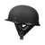 German Style Motorcycle Half Helmet Open Face Cruiser Chopper Biker Skull Cap Helmet (Flat Black, Medium)