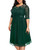 Plus Size Emerald Green Dress Women Bridesmaid Cocktail Lace Chiffon Party Wedding Guest Semi-Formal Holiday Midi Dress