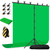 Green Screen Backdrop with Stand, 8x7.2ft Portable Greenscreen Background with Stand, T-Shape Green Screen Stand kit with 6 Spring Clamps, Sandbag, Carry Bag for Zoom, Video
