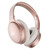 Rose Gold Active Noise Cancelling Headphones with Microphone Wireless Over Ear Bluetooth, Deep Bass, Memory Foam Ear Cups, Quick Charge 40H Playtime, for TV, Travel, Home Office
