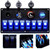 Marine Switch Panel, 8 Gang Waterproof Rocker Switch Panel,Boat Rocker Switches Waterproof with Circuit Breaker USB&Typ-c Charger Digital Voltmeter Cigarette Socket 12V Blue LED Switch Panel