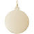 Gold Plated Sterling Silver Disc - 35 Series Charm Pendant
