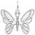925 Sterling Silver Butterfly Charm Pendant