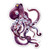 Octopus Sticker - 3" Laptop Sticker - Waterproof Vinyl for Car, Phone, Water Bottle - Pretty Floral Octopus Decal