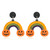 Halloween Earrings for Women Spooky Ghost Pumpkin Drop Dangle Earrings Lightweight Acrylic Handmade Gothic Costume Party Earrings Holiday Festive Jewelry Gifts (Rainbow Earring)