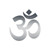 Om Symbol Sticker Vinyl Decal Notebook Car Window Laptop 4" x 4" (Silver)