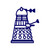 Dalek Side Sticker Vinyl Decal Notebook Car Window Laptop 4" x 5" (Blue)