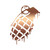 Grenade Dripping Sticker Vinyl Decal Notebook Car Window Laptop 4.5" x 6" (Copper)