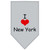 I Heart New York Screen Print Bandana for Pets, Small, Grey