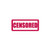 Censored - Vinyl Decal Sticker - 6" x 2.5" - Red